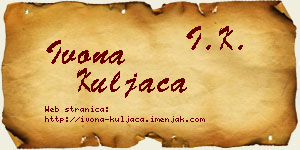 Ivona Kuljača vizit kartica